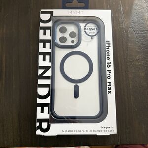 MVMT iPhone 16 Pro Max Defender Magnetic Case With MagSafe Navy Blue Clear New